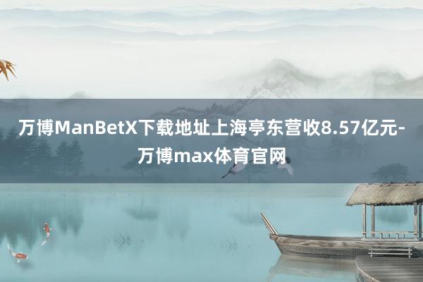 万博ManBetX下载地址上海亭东营收8.57亿元-万博max体育官网