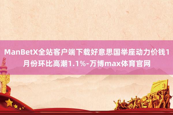ManBetX全站客户端下载好意思国举座动力价钱1月份环比高潮1.1%-万博max体育官网