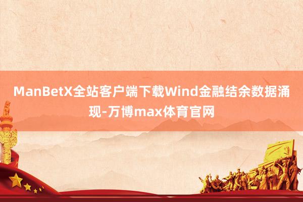 ManBetX全站客户端下载Wind金融结余数据涌现-万博max体育官网