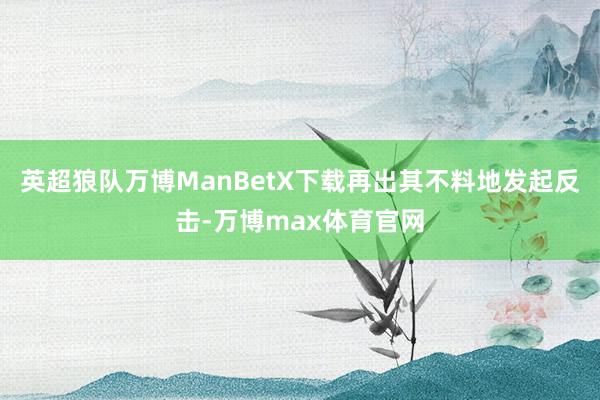 英超狼队万博ManBetX下载再出其不料地发起反击-万博max体育官网