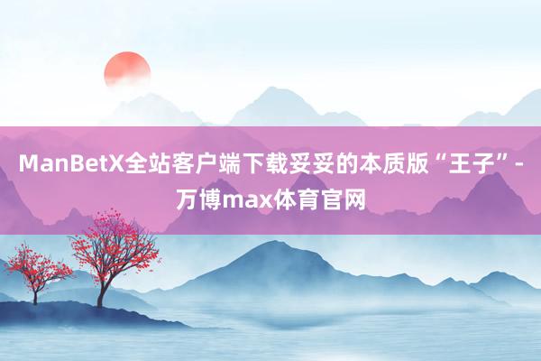 ManBetX全站客户端下载妥妥的本质版“王子”-万博max体育官网