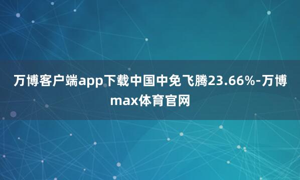 万博客户端app下载中国中免飞腾23.66%-万博max体育官网