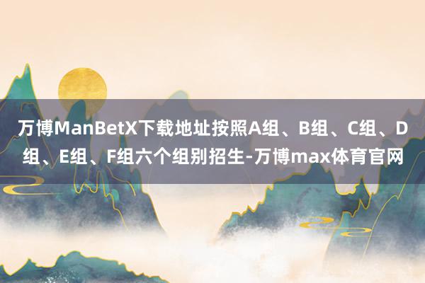 万博ManBetX下载地址按照A组、B组、C组、D组、E组、F组六个组别招生-万博max体育官网
